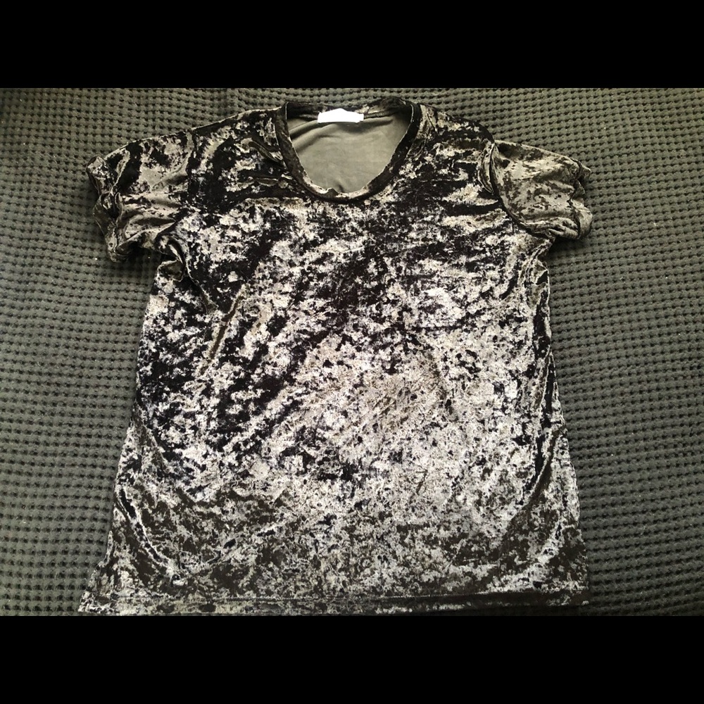 Black velvet shirt